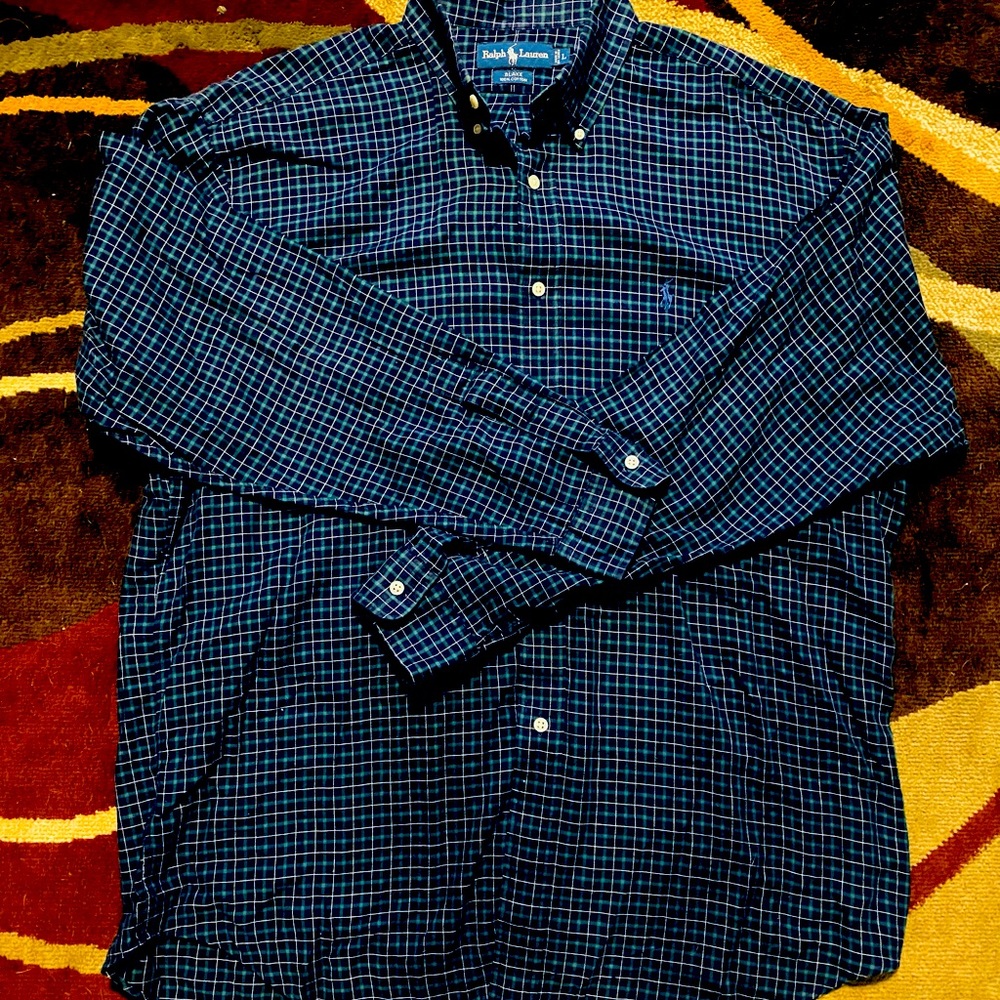 (GUC)- Polo By Ralph Lauren Shirt. BLUE Large